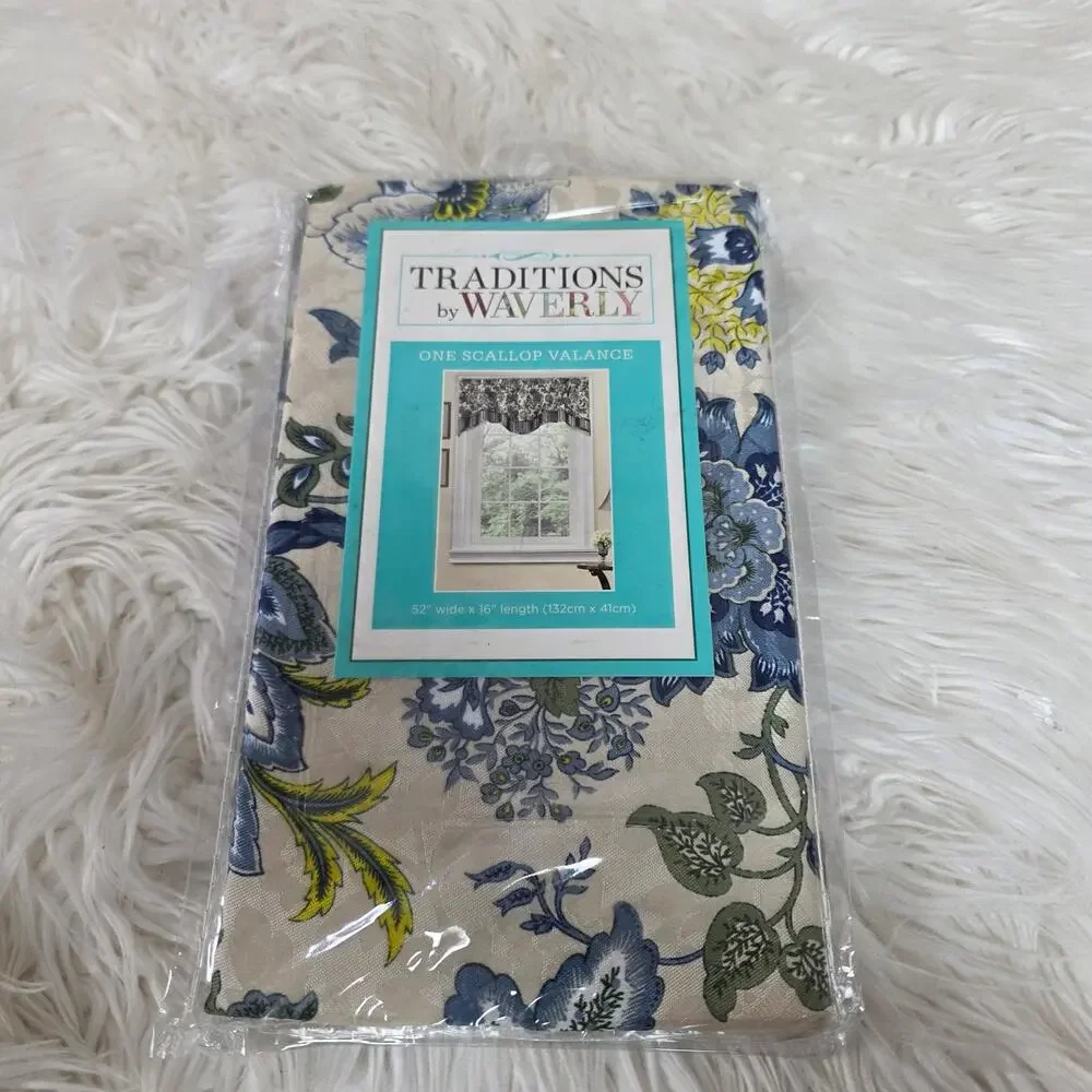 Traditions by Waverly Navarra Floral Window Curtain Valance
